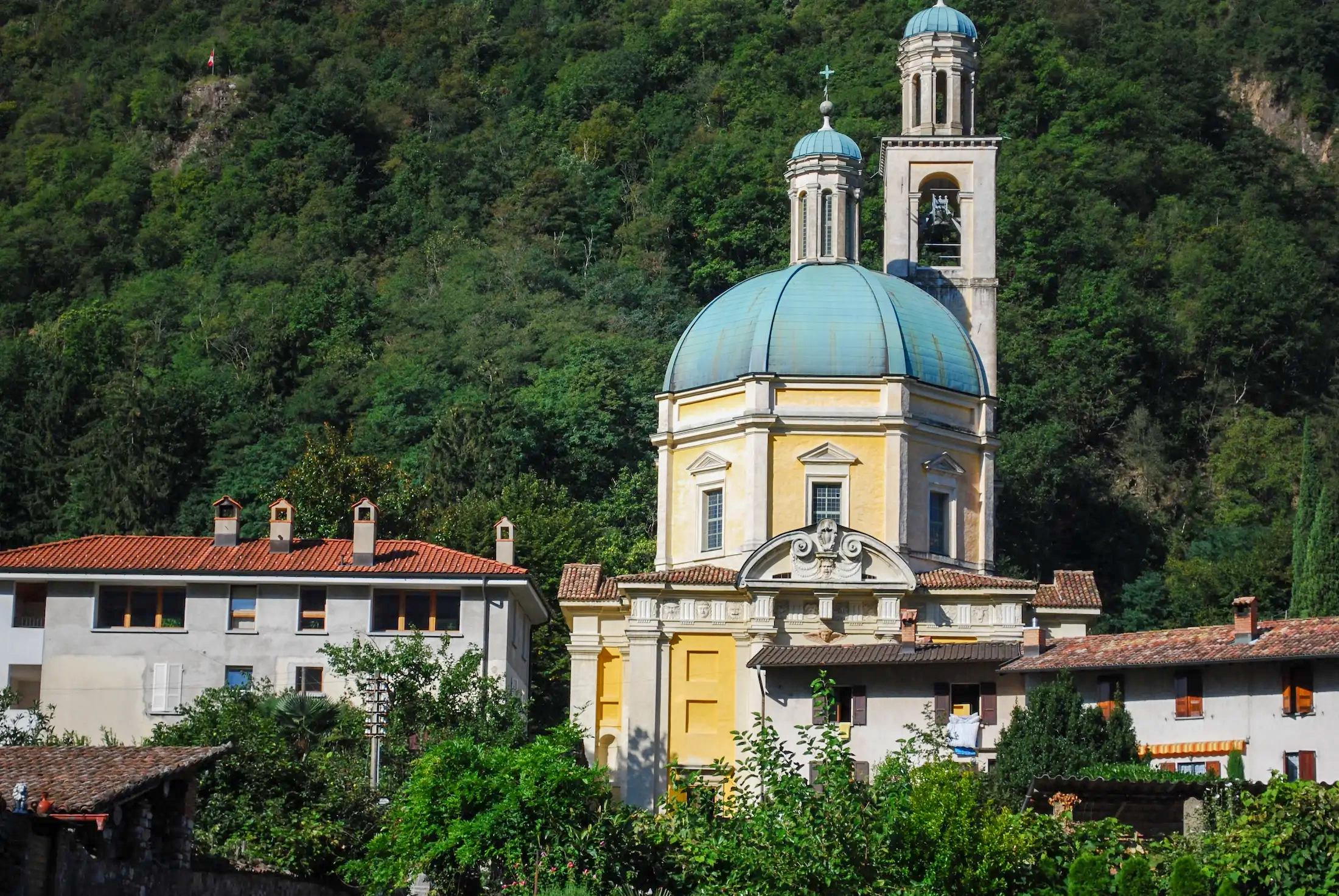 Chiesa di Santa Croce in Riva San Vitale - panoramic view