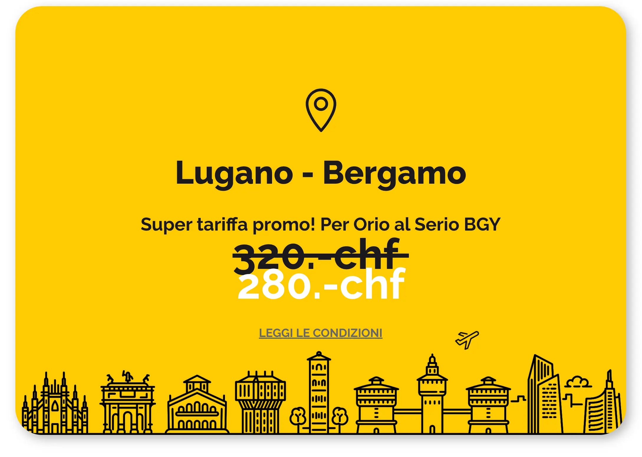 Taxi fare Lugano Orio al Serio