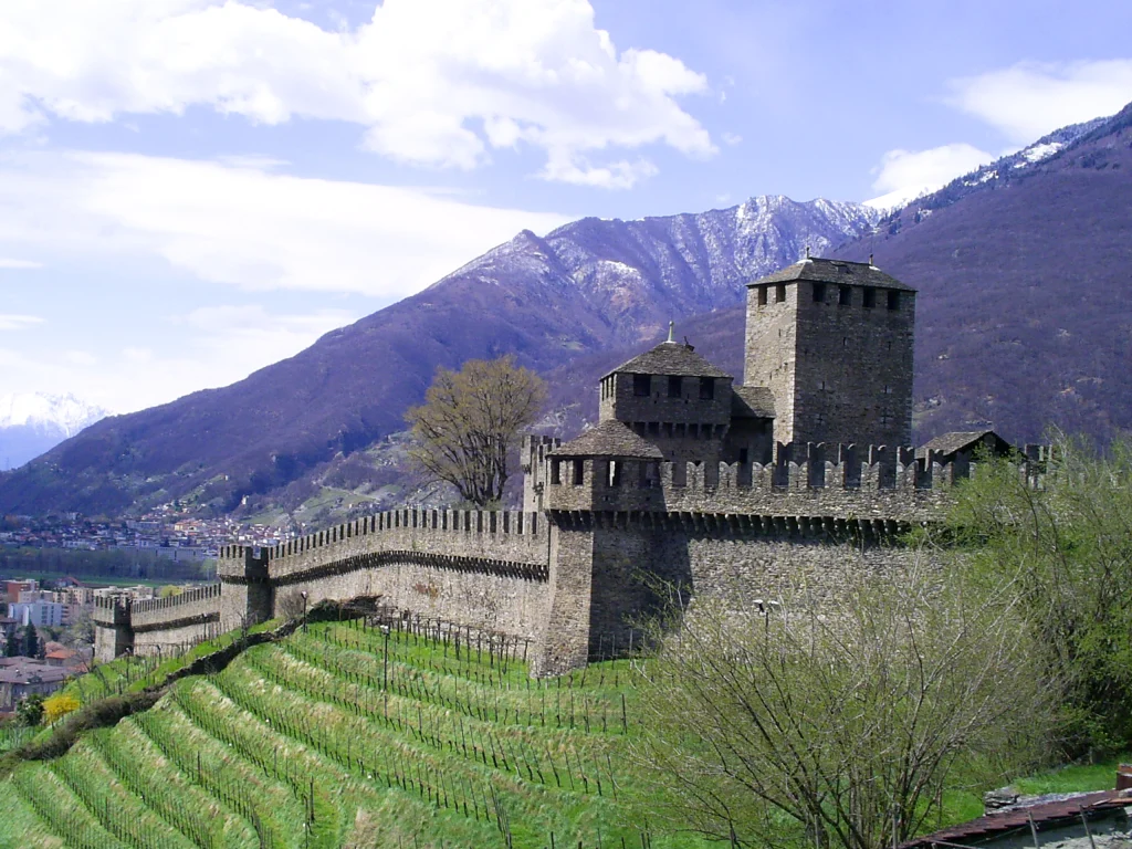 THE CASTLE OF MONTEBELLO IN BELLINZONA