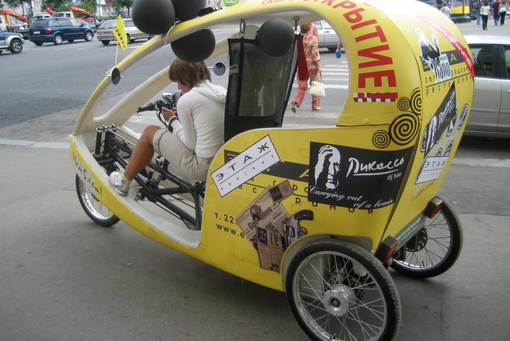 Cycle rickshaw india taxi weird world